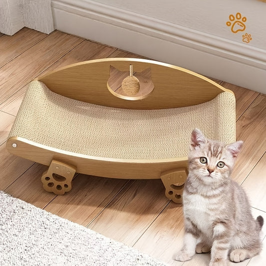 Sisal Rope Cat Scratching Post with Stand, L-Shaped Scratching Pad & Paw Holder - Durable, Non-Shedding, Large Size for Indoor Cats, Cat Scratching Post|Lshaped Scratching Pad|Durable Paw Holder, Cat Scratching Post