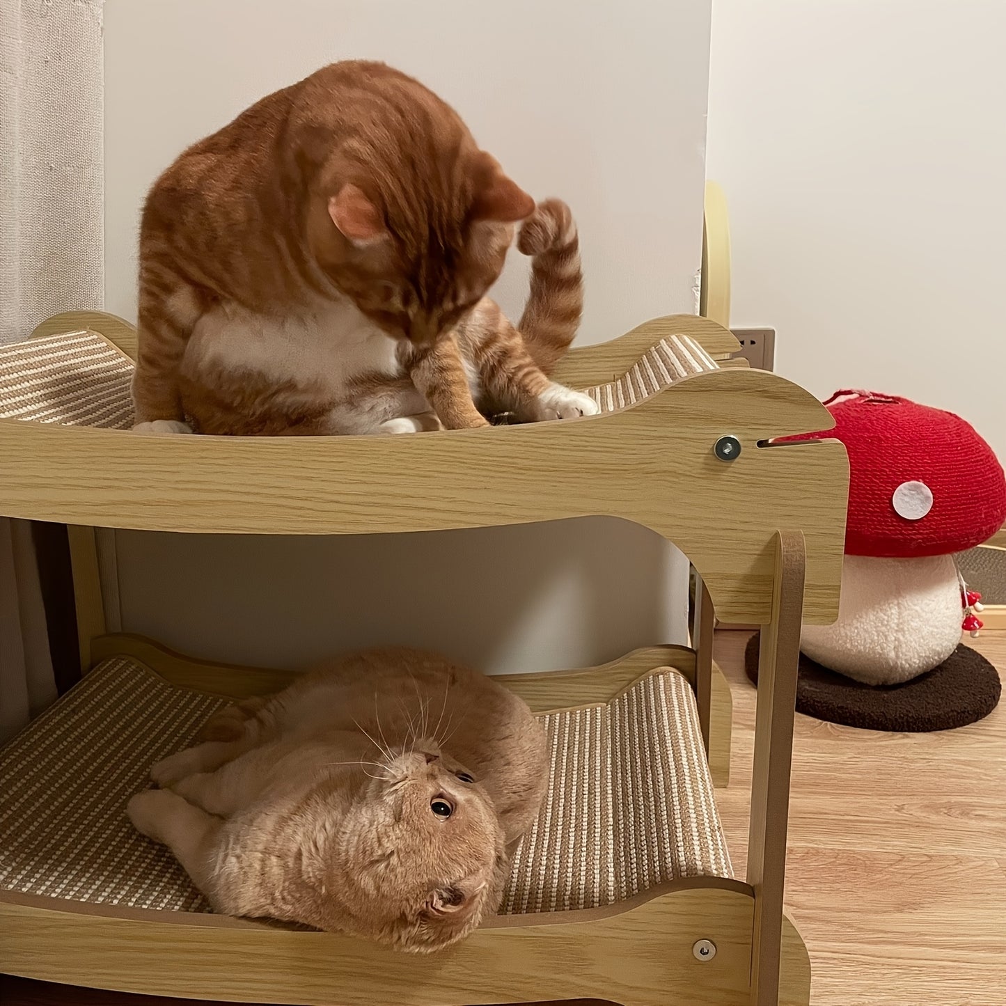 Sturdy Cat Bed Sturdy Double Layer Cat Bed & Scratching Post | U-Shaped Sisal Design, Durable Construction, All-Season Use for Play & Rest, Modern Pet Furniture for Indoor Cats