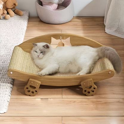 Sisal Rope Cat Scratching Post with Stand, L-Shaped Scratching Pad & Paw Holder - Durable, Non-Shedding, Large Size for Indoor Cats, Cat Scratching Post|Lshaped Scratching Pad|Durable Paw Holder, Cat Scratching Post