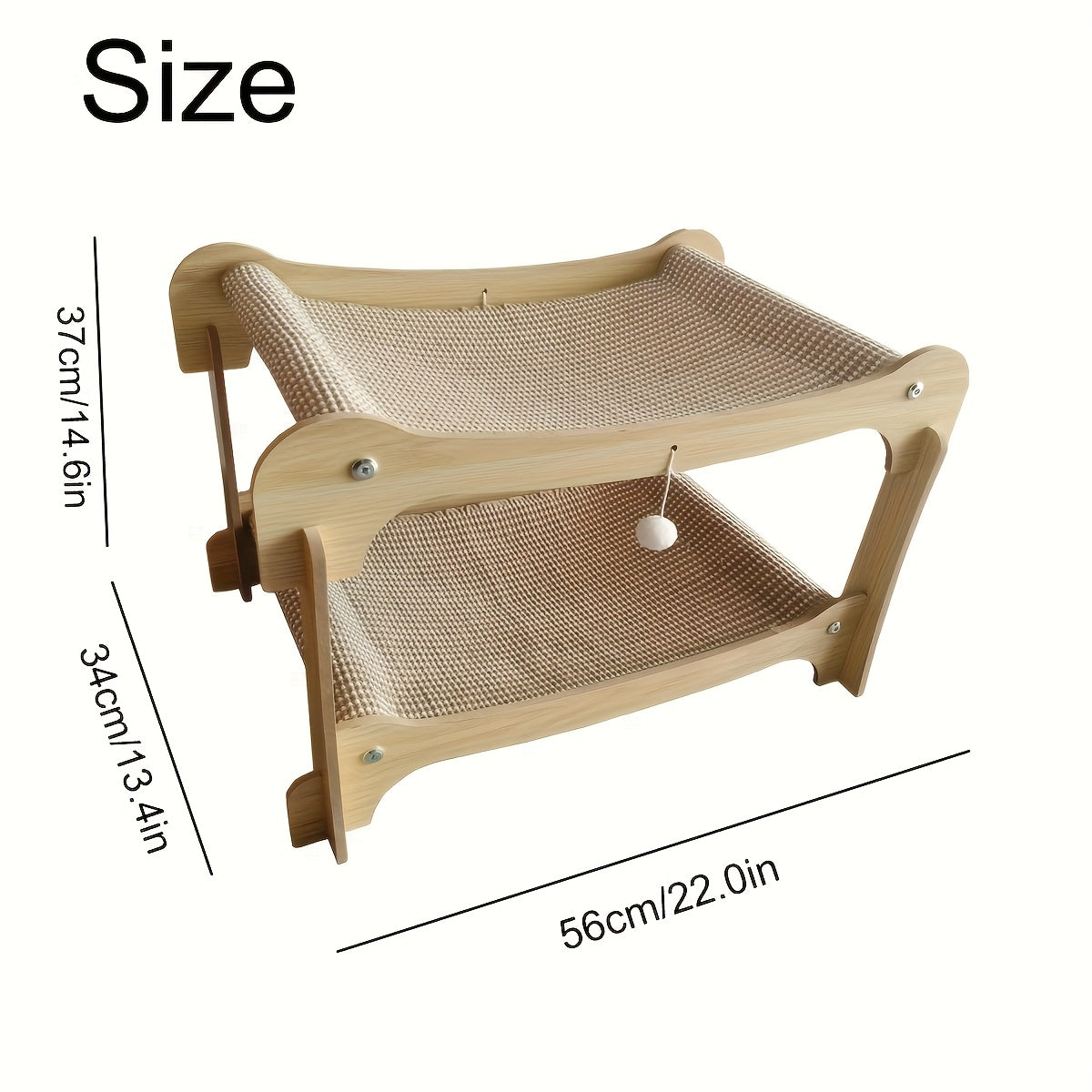 Sturdy Cat Bed Sturdy Double Layer Cat Bed & Scratching Post | U-Shaped Sisal Design, Durable Construction, All-Season Use for Play & Rest, Modern Pet Furniture for Indoor Cats