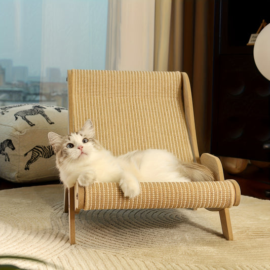 Durable Nylon Cat Sofa Bed Extra-Large Cat Hammock Lounger - Made From Durable Nylon, This All-season Comfort Sofa Bed For Cats Comes With A Scratch Pad.