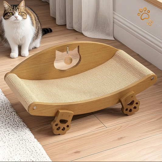 Sisal Rope Cat Scratching Post with Stand, L-Shaped Scratching Pad & Paw Holder - Durable, Non-Shedding, Large Size for Indoor Cats, Cat Scratching Post|Lshaped Scratching Pad|Durable Paw Holder, Cat Scratching Post