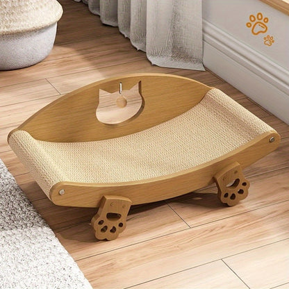 Sisal Rope Cat Scratching Post with Stand, L-Shaped Scratching Pad & Paw Holder - Durable, Non-Shedding, Large Size for Indoor Cats, Cat Scratching Post|Lshaped Scratching Pad|Durable Paw Holder, Cat Scratching Post