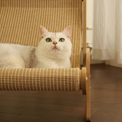 Durable Nylon Cat Sofa Bed Extra-Large Cat Hammock Lounger - Made From Durable Nylon, This All-season Comfort Sofa Bed For Cats Comes With A Scratch Pad.