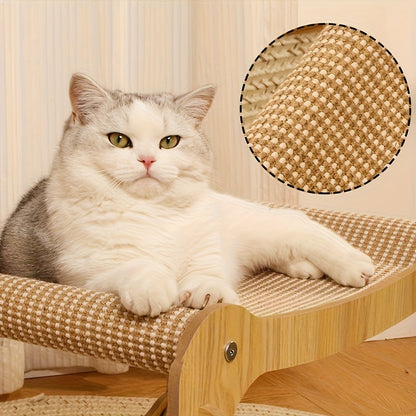 Sturdy Cat Bed Sturdy Double Layer Cat Bed & Scratching Post | U-Shaped Sisal Design, Durable Construction, All-Season Use for Play & Rest, Modern Pet Furniture for Indoor Cats
