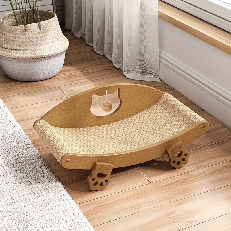 Sisal Rope Cat Scratching Post with Stand, L-Shaped Scratching Pad & Paw Holder - Durable, Non-Shedding, Large Size for Indoor Cats, Cat Scratching Post|Lshaped Scratching Pad|Durable Paw Holder, Cat Scratching Post