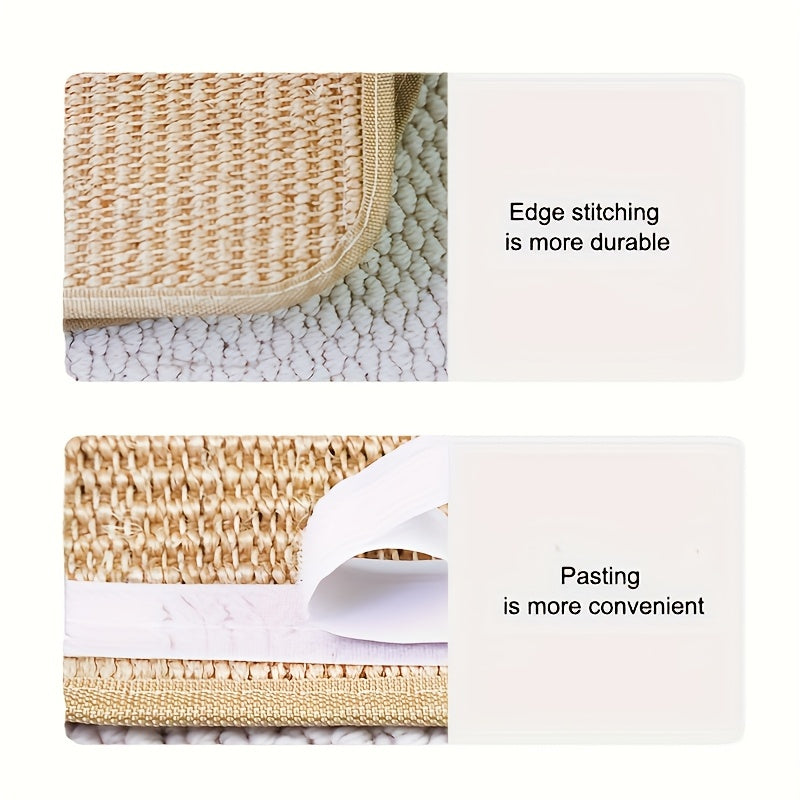 Durable Sisal Cat Scratching Board - with Toy Cat Scrub Ball, Sofa Scratch Protector, Furniture and Floor Wall Anti-Scratch Pad, Adhesive Backing - Anywhere Stick