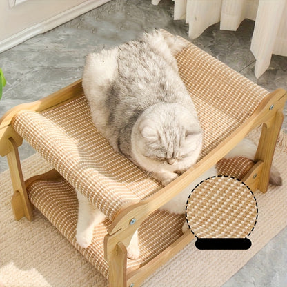 Sturdy Cat Bed Sturdy Double Layer Cat Bed & Scratching Post | U-Shaped Sisal Design, Durable Construction, All-Season Use for Play & Rest, Modern Pet Furniture for Indoor Cats